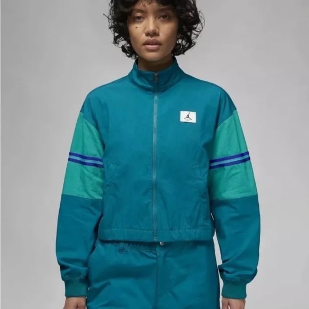 Air Jordan Nike Flight Woven Full Zip Jacket Retro Aqua